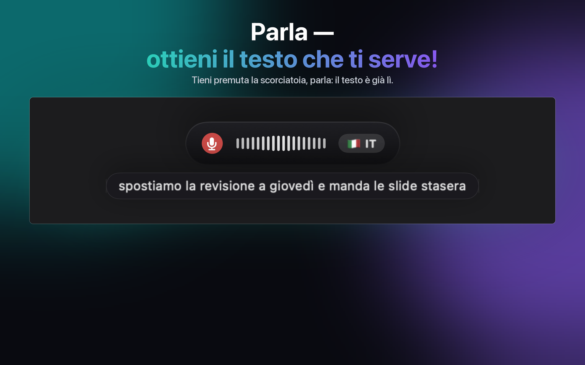 Dettare su Mac: tieni premuta la scorciatoia, parla, e il testo è lì